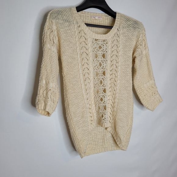 Pink Rose Lace Knit Sweater - Picture 4 of 6